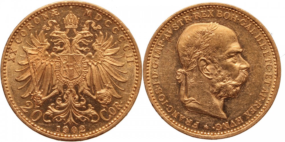 Ausztria 20 korona 1902